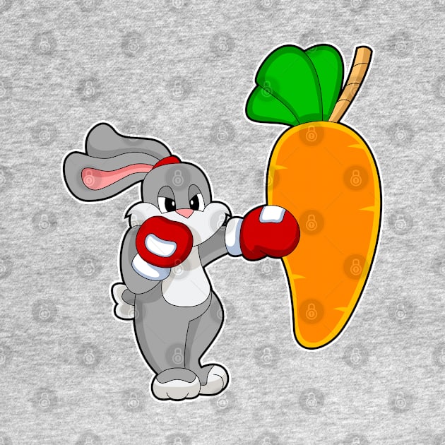 Rabbit Boxer Punching bag Carrot by Markus Schnabel